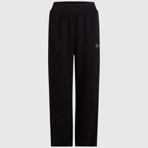 Karl Lagerfeld RHINESTONE RAIN SWEATPANT Crna Slike