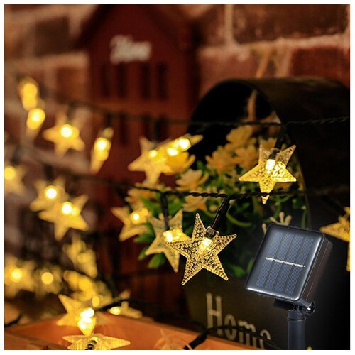  Brilagi - LED solarni dekorativni niz STARS 50xLED/8 funkcija 7m IP65 topla bela Cene