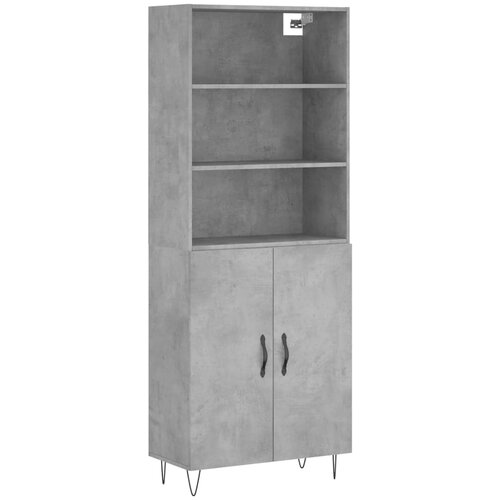 Maison Chic Visoka Komoda - Predalnik betonsko siva 69,5x34x180 cm inženirski les, (21719077) Slike