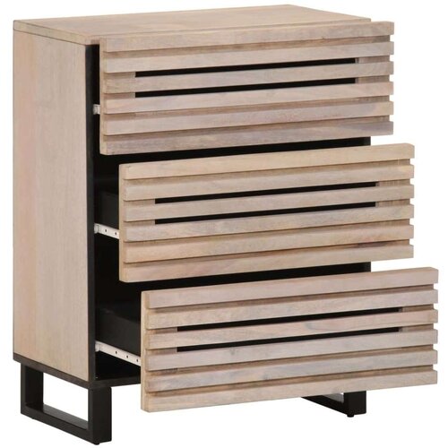  Komoda 2 kosa 60x34x75 cm trden mangov les Slike