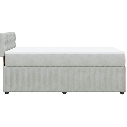 Box spring krevet s madracem svjetlosivi 90x190 cm bar&amp;scaron;unasti Slike