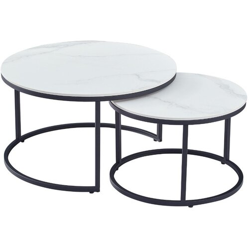  Set dveh klubskih mizic TAJDA (�rn marmor/zlata) Cene