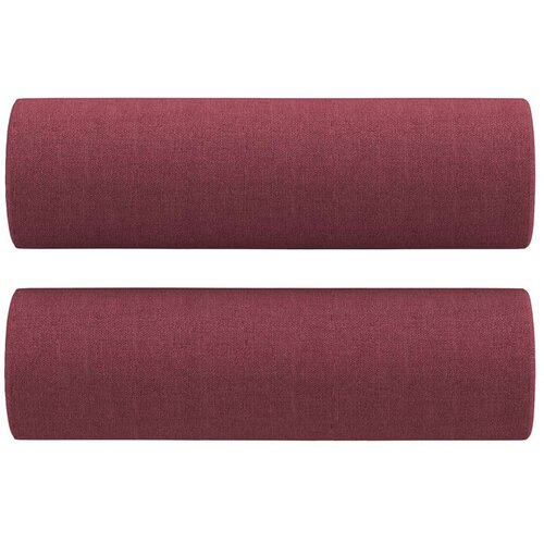 VidaXL 3-dijelni set sofa s jastucima crvena boja vina od tkanine Slike