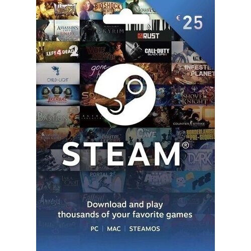 Steam Gift Card Steam Wallet Gift Card 25 EUR Steam Key EUROPE Cene