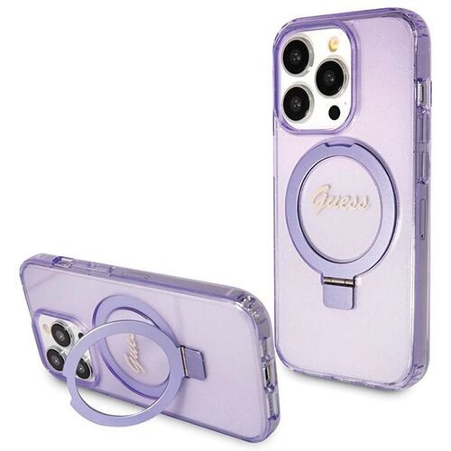 Guess RING STAND SCRIP GLITTER CASE ZA MAGSAFE ZA IPHONE 13 PRO 13, (21833164) Cene