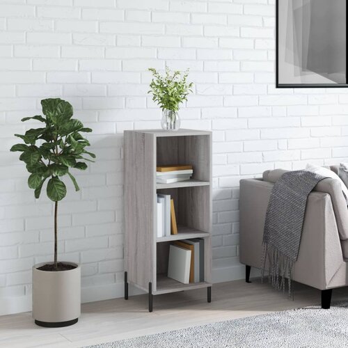 vidaXL Komoda siva sonoma 34,5x32,5x90 cm inženirski les Cene