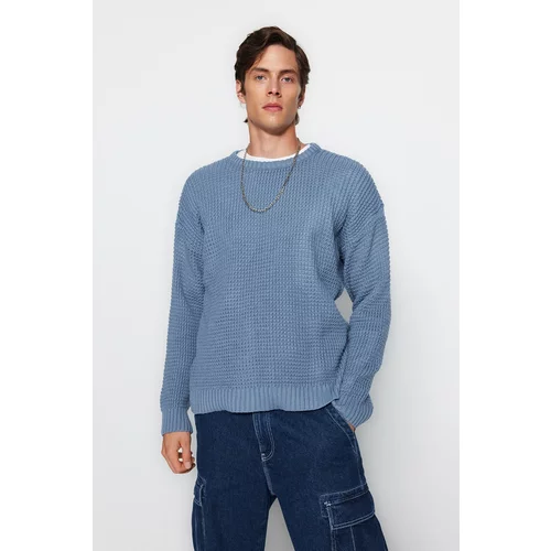 Trendyol Sweater - Blue - Oversize
