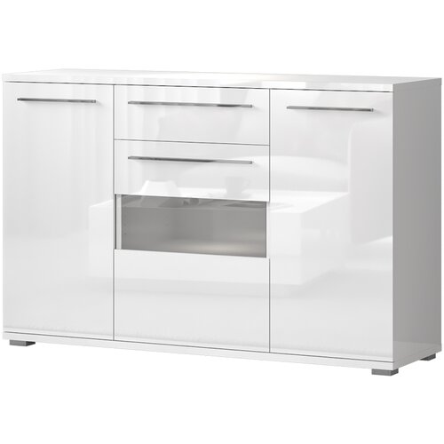 Jela KOMODA RADDA PIANO K150V-3KS1F/PN SA RASVJETOM - BI Slike