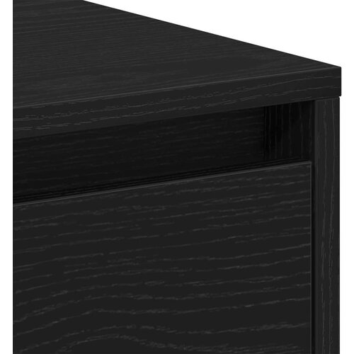  Noćni ormarić 2 kom Crna hrast 45x34x49 cm Konstruirano drvo Slike