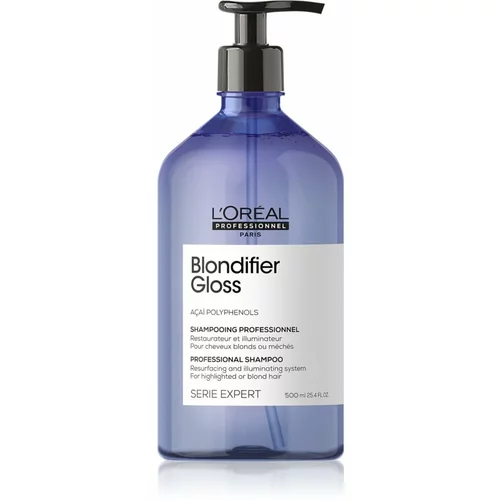 L´Oréal Paris Serie Expert Blondifier regenerirajući šampon za poljepšanje kose za posvijetljenu, hladno plavu kosu s pramenovima 500 ml