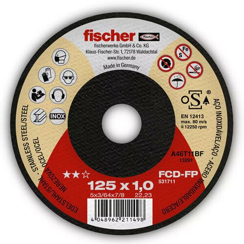 Fischer rezna ploča za metal fcd-fp 125x1,0 531711 Cene