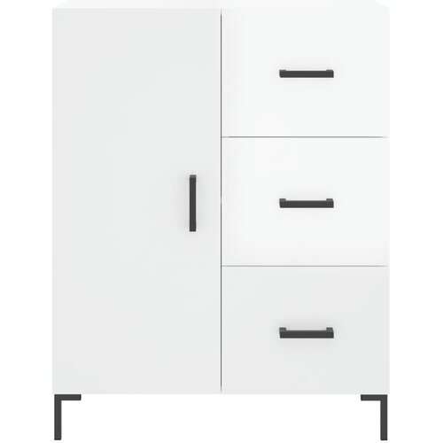  Komoda sjajna bijela 69,5x34x90 cm od konstruiranog drva Slike