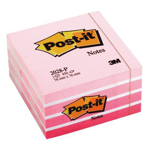 3m Blok samolepilnih lističev 2028-P, 75 x 75 mm, vodna roza Slike
