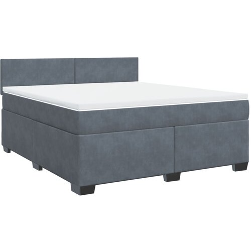 Maison Chic Box spring postelja - Vzmetna postelja z vzmetnico temno siva 180x200 cm žamet SL23469, (21891579) Cene