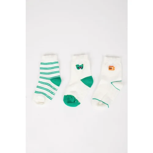 Defacto Baby Boy Seamless 3-Piece Cotton Long Socks