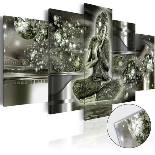  Slika na akrilnom staklu - Emerald Buddha [Glass] 200x100 Slike