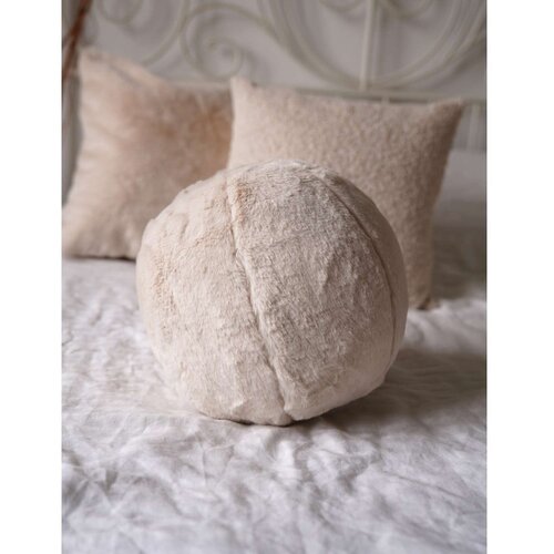 Mioli Decor Ukrasni jastuk Pelus Top, 25x25x25 cm, Bež Slike