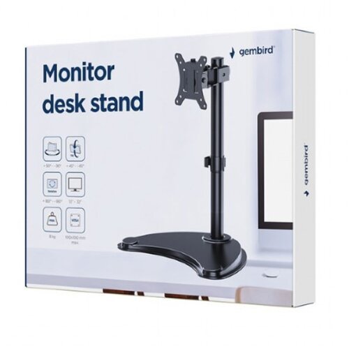 Gembird MS-D1ST-04 Monitor desk stand (rotate, tilt, swivel), 13”-32”, black Cijene