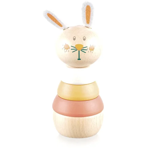 Zopa Wooden Rings Toy animal životinjica za slaganje od drva Rabbit 1 kom