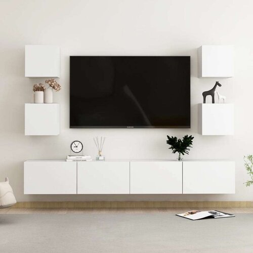  6-dijelni set TV ormarića bijeli od iverice Cijene