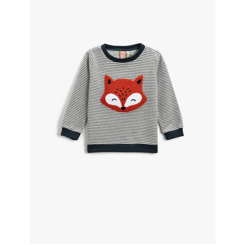 Koton Applique Detailed Sweatshirt Crew Neck Slike