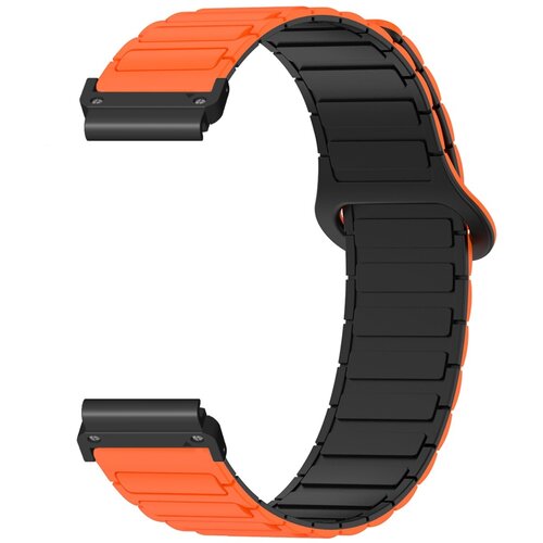 INF Silikonski pa&scaron;ček za uro, kompatibilen z Garmin Fenix 8/7x/6x/5x Black Orange, (5000326883) Cene