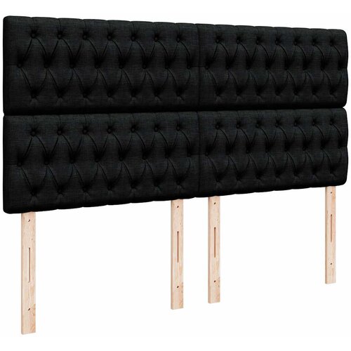  Krevet s oprugama i madracem crni 200x200 cm od tkanine Slike