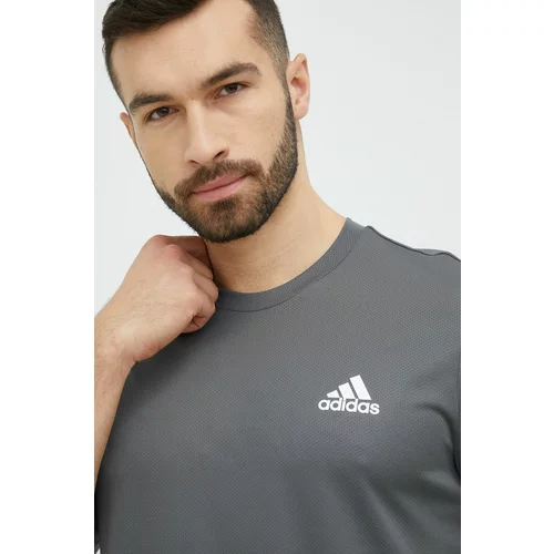 Adidas Kratka majica za vadbo Designed for Move siva barva