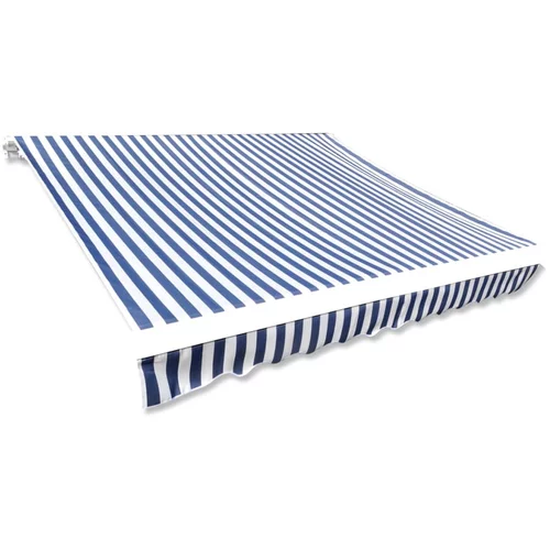 vidaXL Tenda iz platna 450x300 cm modra in bela, (20692904)