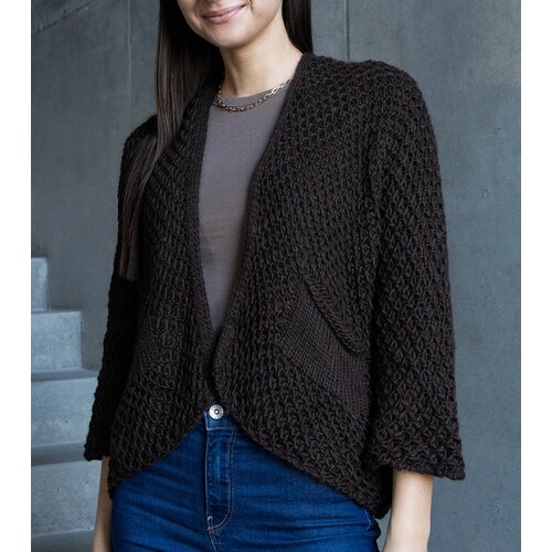 Gemre Brown Nira Wrap Cardigan Slike