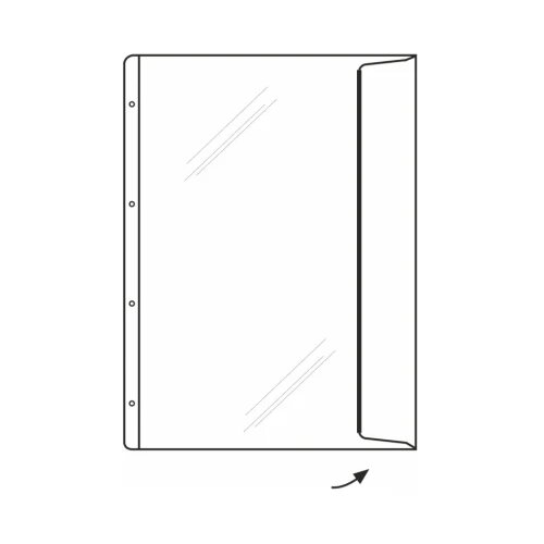  Folije A4 sa perforacijom i preklopom 105mµ, 1/25 Noki Cene