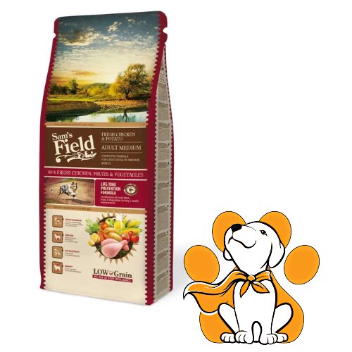 Sam's Field dog Medium Adult Chicken & Potato 13kg, Hrana Za Pse Sa Piletinom Cene