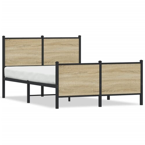  The Living Store Kovinski posteljni okvir z vzglavjem in vznožjem 120x190 cm - Posteljni Okvir, (21526094) Slike