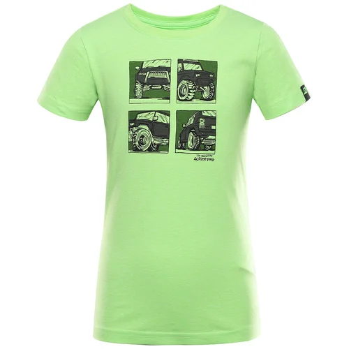 Alpine pro Children's quick-drying T-shirt DALLO neon green gecko variant pd