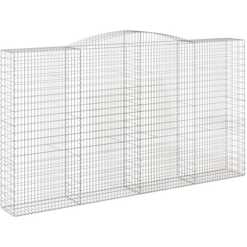  Lučne gabionske ko&amp;scaron;are 10kom 400x50x220/240cm pocinčano željezo Slike
