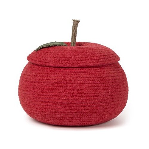 Lorena Canals Rdeča tekstilna otro&scaron;ka &scaron;katla za shranjevanje &oslash; 28x20 cm Apple &ndash; Cene