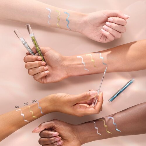 Catrice Space Glam tekoče črtalo za oči z ble&amp;scaron;čicami odtenek 030 Cosmic Chrome 1.4 ml Slike