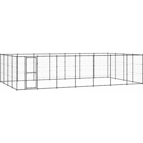 vidaXL vanjski kavez za pse čelični 33,88 m²