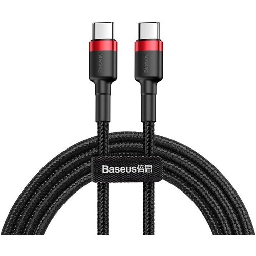 Baseus USB-C PD kabel Cafule PD 2.0 QC 3.0 60W 1m (črno-rdeč), (20627422) Slike