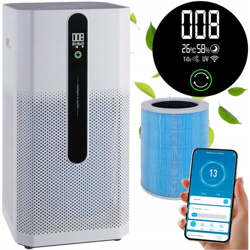 HEPA proči&scaron;ćivač zraka ioniqs lcd touch wifi app smart life 370m3/h Cijene