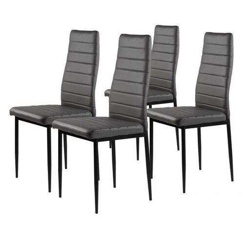 Modern Home trpezarijske stolice set 4 kom tami dark gray Slike