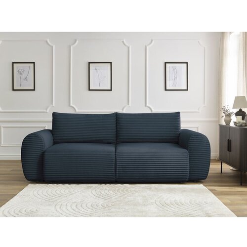 Bobochic Paris Tamno plava sklopiva sofa od samta 257 cm Lucien &amp;ndash; Slike
