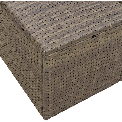  Vrtni kauč s jastukom Siva 184 x 62 x 69 cm poliratan Slike