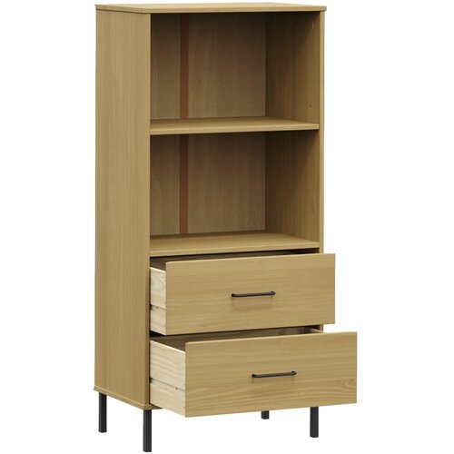  Regal za knjige s 2 ladice smeđi 60 x 35 x 128,5 cm drveni OSLO Slike