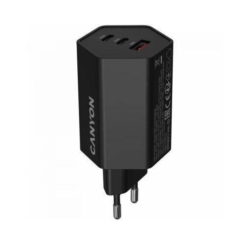 Canyon charger HEXAGON 65 GaN 65W 2xPD 1xQC EU Black Cene