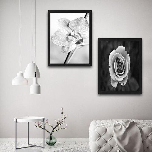 Wallity slika grey flower, 2 dela, 30 x 40 cm Slike