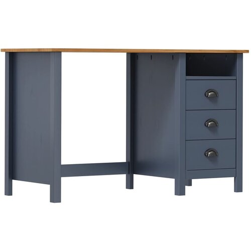  Radni stol Hill s 3 ladice sivi 120x50x74 cm masivna borovina Cijene