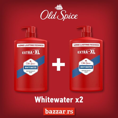 Old Spice Whitewater 3u1 gel za tuširanje, 1000 ml x2 Cene