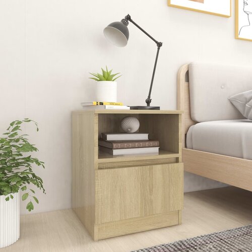 The Living Store Nočna omarica 2 kosa sonoma hrast 40x40x50 cm iverna plo&amp;scaron;ča - Nočna Omarica, (21432291) Slike