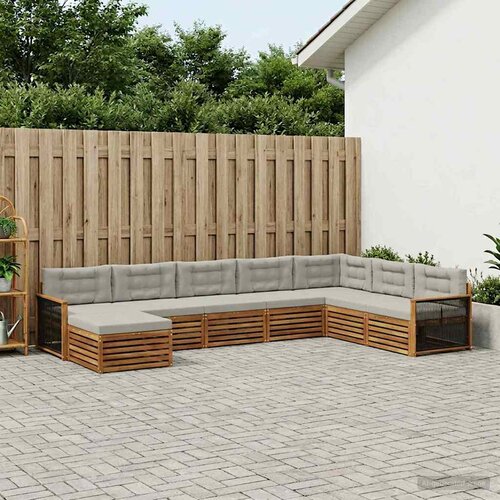  Set vanjskih sofa 8 kom. Prirodna i svjetlosiva Cijene